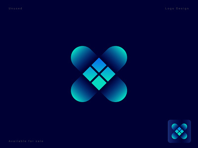 X + Square Logo Concept
