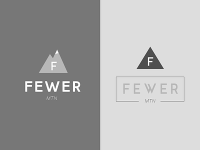 Fewer Mtn | Concepts concepts geometric greyscale identity illustration logo sanserif simple