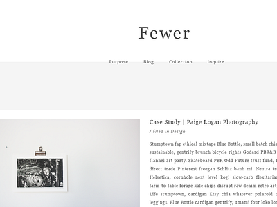 Fewer | Website Design