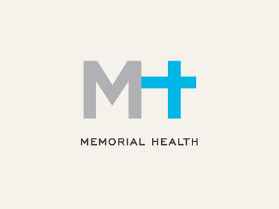 Memorial Health hospital logo modern typography