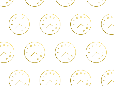 Story Louisville branding gold foil graphic design identity logo minimal sans serif