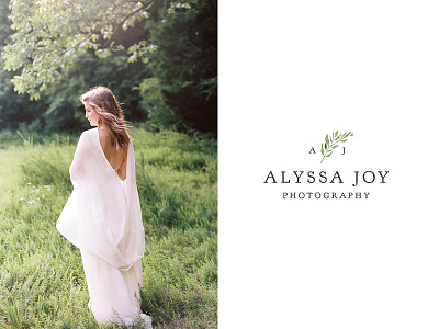 Alyssa Joy Photography | Full Logo branding identity logo typography watercolor