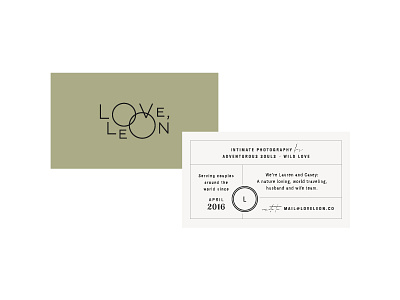 Love, Leon Business Card business card mockup