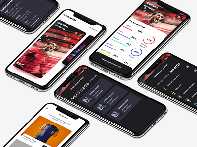 Athlete Cards adobexd athletes award winning awards br cards cards design clients cr7 cristiano ronaldo design football football app illustration madewithadobexd minimal projects stats ui ux