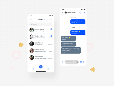 Chat application adobexd br chat chat app chatting clients design madewithadobexd message message app messaging messenger messenger app minimal projects ui uiux ux