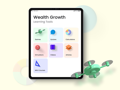 Wealth Consulting 3d 3d animation 3d art adobexd br clients consulting design illustration ipad ipad app ipad pro ipadpro madewithadobexd minimal projects ui ux wealth
