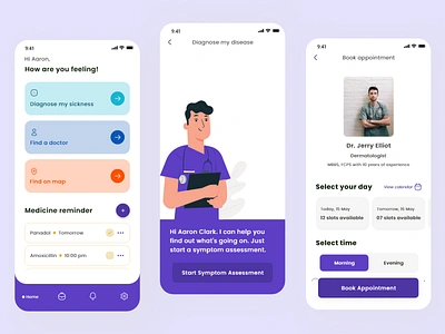 Health symptom assessment app adobexd br case study clients design illustration madewithadobexd medic medical medical app medical care medicine symptom symptom app ui ux