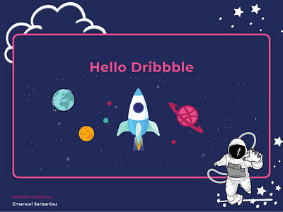 Hello Dribbble adobexd br debut debutshots firstshot illustration madewithadobexd pink purple ui ux vector