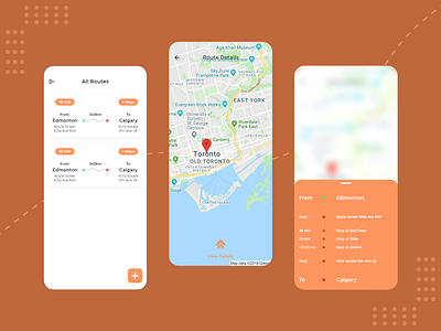 Routes br business clients madewithadobexd maps projects routedetails routes ui ux