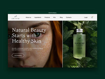 Daily UI #003 - Landing Page beauty cosmetics cosmetology daily ui daily ui challenge hero section landing page ui design ux design web design