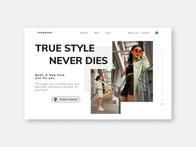 Stepwear branding fashion fashion brand figma minimalistic shop simple simple design style ui ui design unsplash ux ux design