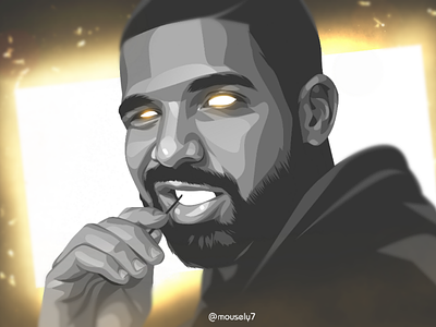 Glow Drake vector portrait drake art