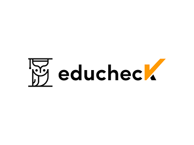 educheck Logo (Educational Platform) branding educational educational platform german logo logotype owl logo