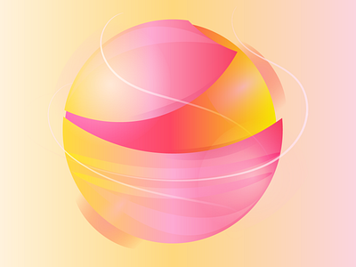 Candy ball abstract adobe illustrator bright candy circle colorful cute cute art gradient illustraion logo stripes sweet vector yellow
