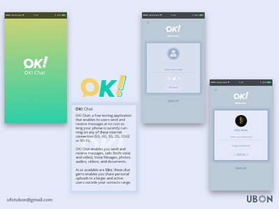 OK! Chat | App Screens ui app logo uiux design