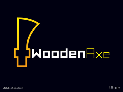 WoodenAxe logo design branding wood axe