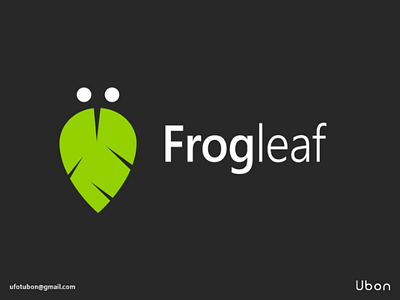 Frogleaf flat icon logo design leaf frog