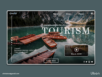 CANOE ® TOURISM (Landing Page) ui ux webpage design graphic