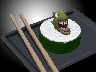 Sushi Piranha sushi zbrush