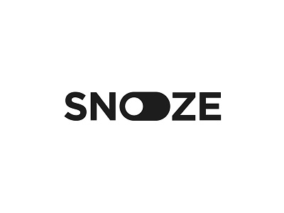 "Snooze" logo typography word as image