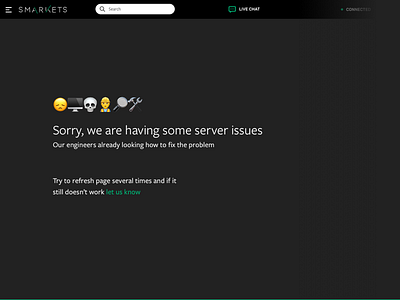 Server Error page