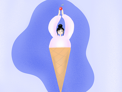 Ice cream 🍦 art artist artwork design drawing food girl graphicdesign icecream illustration illustrator sketch yoga