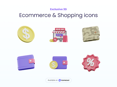 Exclusive 3d - Ecommerce & Shopping Icons (Part 1)