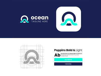 Ocean Wave Letter O Logo Design