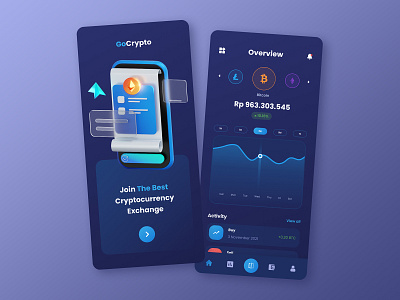 GoCrypto - Cryptocurrency App Design