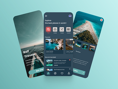 Travel App design ui ux