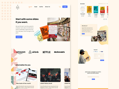Fica - Bookstore Landing Page ui ux web