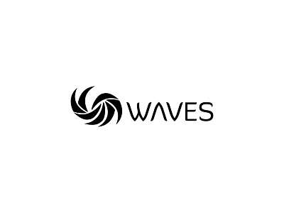 Waves logo sea typography