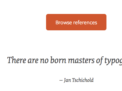 Browse references typekit
