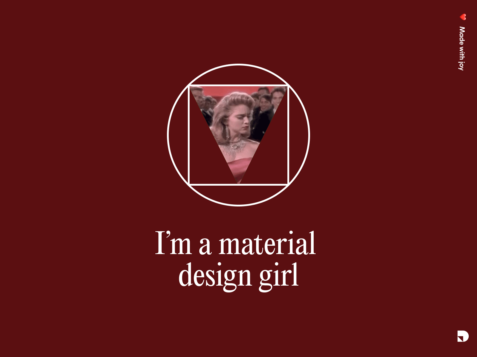 Material design girl branding editorial new flat funny gif graphic design illustration material design meme pun typography ui