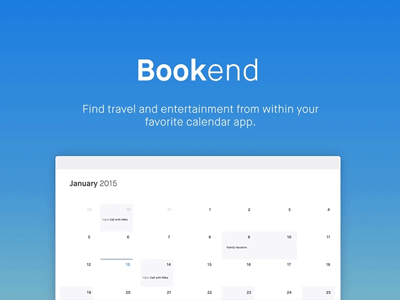 Bookend. A calendar extension app calendar keynote maison neue
