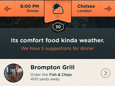 Kinda Weather food gotham rounded ios iphone recommendations weather