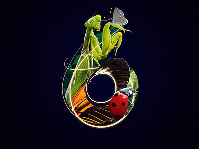 6 is for Insects 36daysoftype adobe alphabetdesign art design digitalart illustration