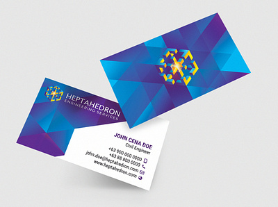 Heptahedron Engineering Services Business Card brand brand design brand identity branding branding design business card business card design business cards businesscard businesscarddesign businesscards