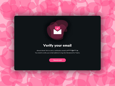 Email verification modal