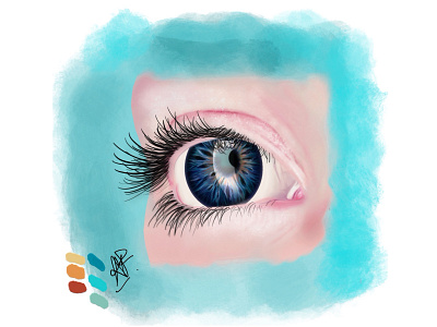 Eye practice art digital illustration illustration procreate realism