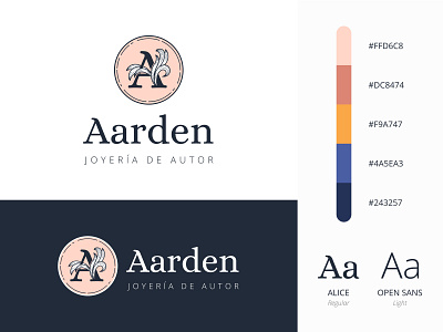 Brand design for online jewelry shop branding color palette logo design