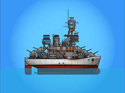 Battleship ship vector war ww2