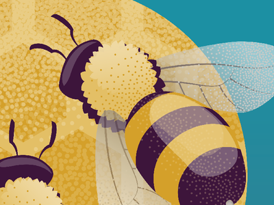 Bee Illustration bee bee hive bee logo branding design florida illustration mural vector