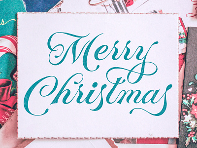 Merry Christmas Custom Lettering custom design hand lettering lettering