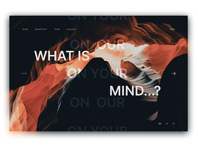Visual Issue 01 - Landing Page Concept app brain brand identity branding design graphic design ideation illustration interface mind mobile mobile design motion graphics poster typography ui visual visual identity web web design