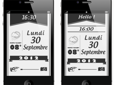Ls Retro A or B custom customization interface iphone lockscreen retro ui
