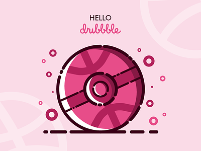 Hello Dribbble! design icon mbestyle pokeball pokemon