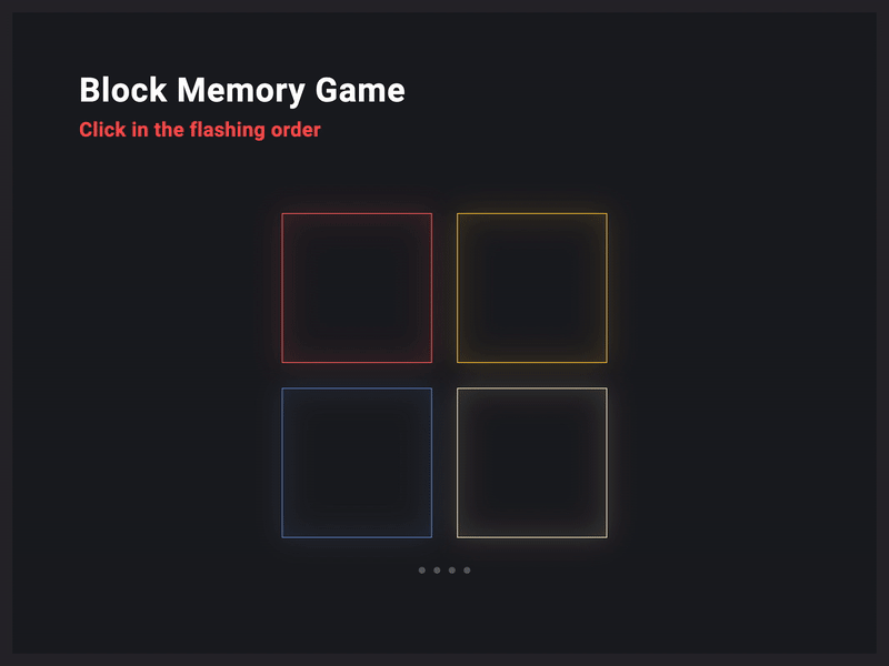 Block Memory Game animation app app design color css font graphic graphic design graphics grid inspiration moiton typographic typography ui ux web web design webdesign website