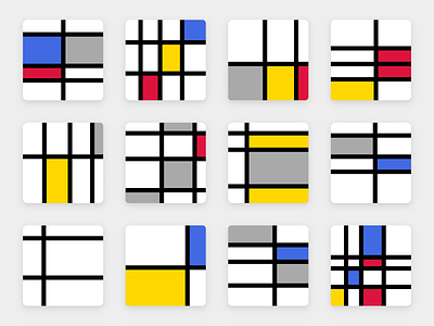 Infinite Mondrian Art app app design art color design font generative art graphic graphic design grid modrian nft palette typography ui ux web app web design webdesign website