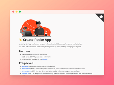 Frontend template: create-petite-app